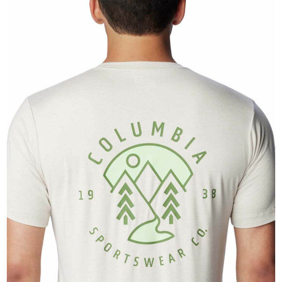 Columbia T-shirt Kwick Hike Back Graphic SS Tee Dark Stone