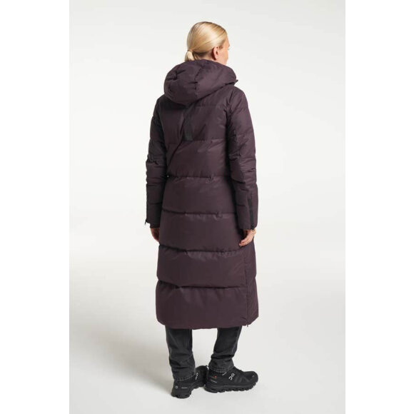 Tenson W Shanna Down Coat Aubergine Lang damejakke