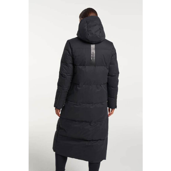 Tenson W Shanna Down Coat Black Lang Jakke