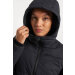 Tenson W Shanna Down Coat Black Lang Jakke