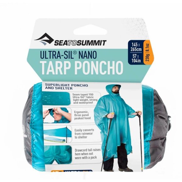 Ultra-Sil 15D Tarp Poncho Blue Regnslag