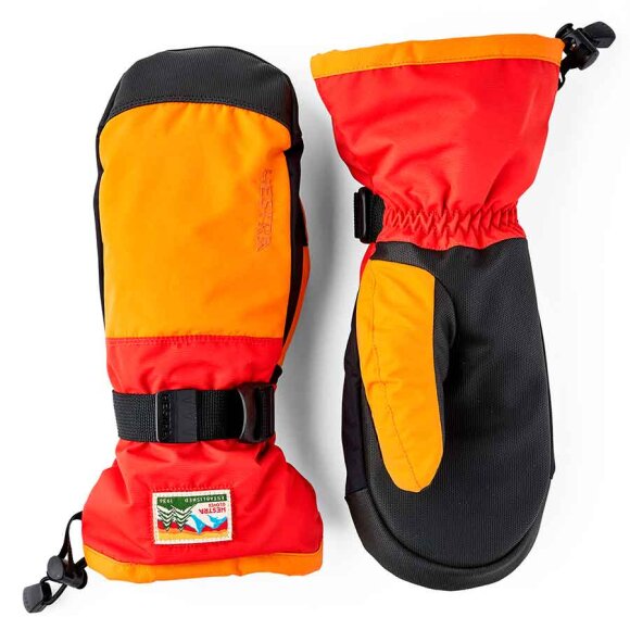 Hestra Gauntlet Sr. mitten Orange Skiluffer i Retro Look