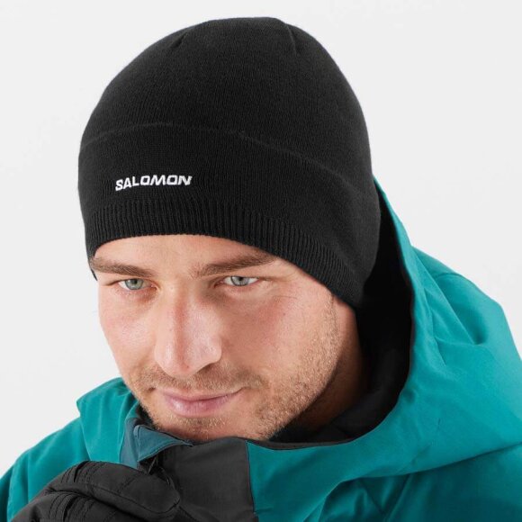 Salomon Beanie Deep Black Hue