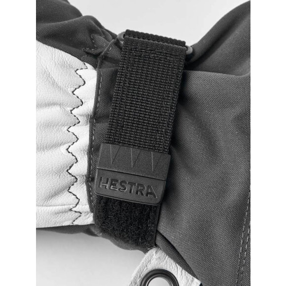 Hestra Army Leather Heli Ski 5 finger Grey Skihandsker