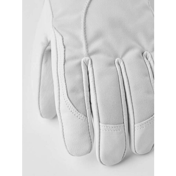 Hestra skihandsker Heli Ski Female 5 finger Pale grey/white