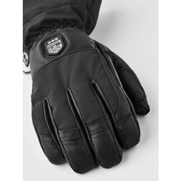 Hestra Handsker med varme Heater Gauntlet 5 finger Black 