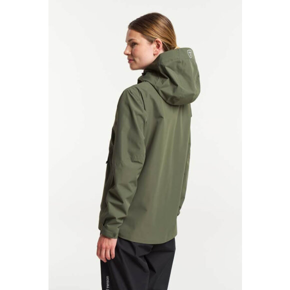 Tenson W Winga Rain Jacket Dark Olive Regnjakke