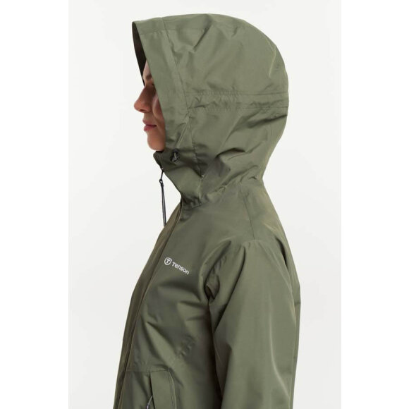 Tenson W Winga Rain Jacket Dark Olive Regnjakke