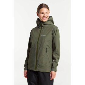 Tenson W Winga Rain Jacket Dark Olive Regnjakke