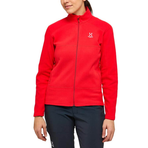 Haglöfs fleece til damer Buteo Mid Jacket Women Poppy