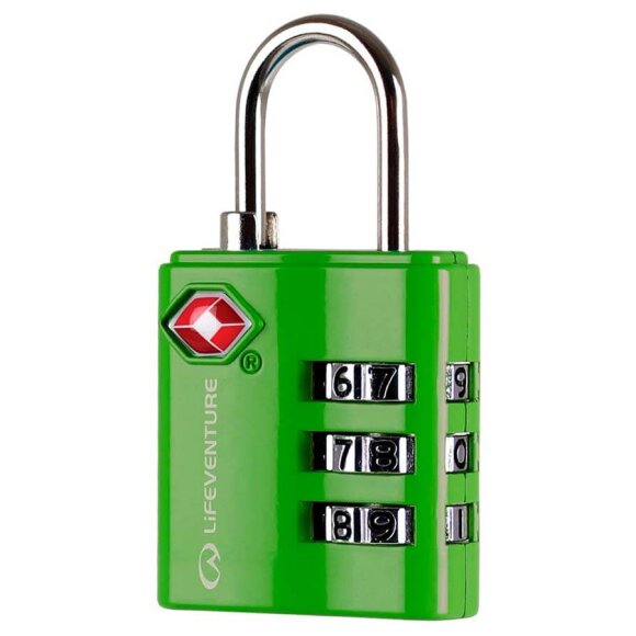 Hængelås til rygsæk og telte TSA Combi Lock Green