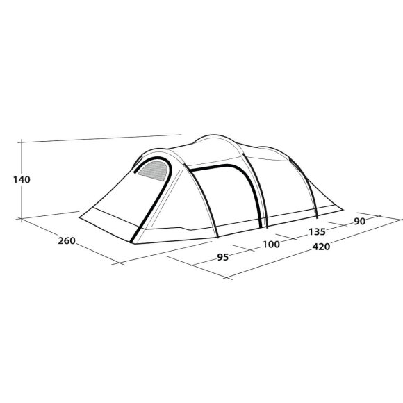 Earth 4 Plus Tunneltelt Outwell