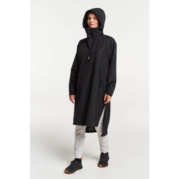 Tenson Drizzle Poncho Unisex Black Regnslag