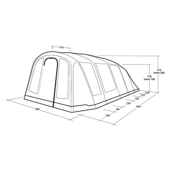 Tennessee 5 Air Outwell Lufttelt