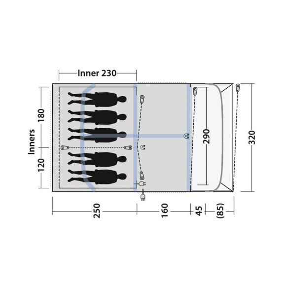 Outwell Nashville 5 Air TC Tunneltelt