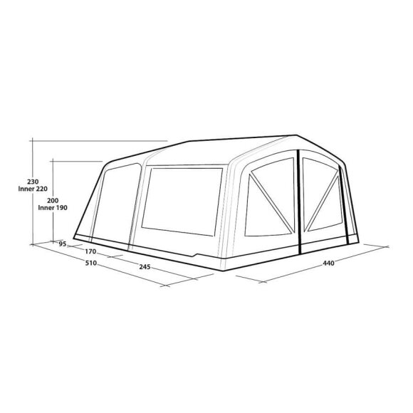 Virginia 5 Air TC Outwell Lufttelt